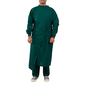 Bata SMS protectora de vapor de nivel desechable de manga larga estilo de costura soldada a prueba de polvo impermeable ropa de seguridad sanitaria - Product Image 3