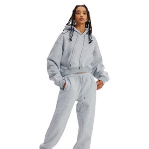 Alta calidad, bajo precio razonable, ropa de calle informal personalizada, Sudadera con capucha corta de gran tamaño para mujeres, sudaderas con capucha, fabricante al por mayor - Product Image 4