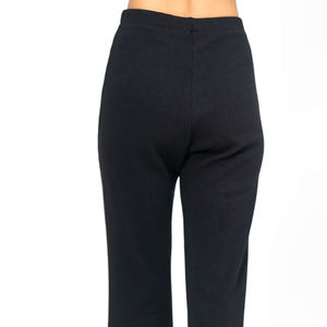 Logo personnalisé d'usine en gros pantalon évasé pour femmes nouveau design respirant de haute qualité vêtements décontractés pour femmes pantalon de couleur noire - Product Image 5