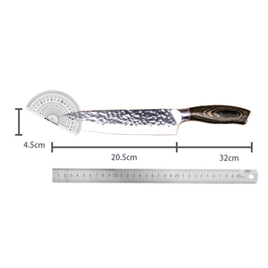 Couteau de chef professionnel de 8 pouces avec manche en bois de Pakkawood couteau de cuisine en acier inoxydable forgé allemand à haute teneur en carbone - Product Image 6