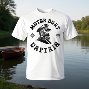 T-Shirt Vintage da Capitano di Motobarca, Abbigliamento in Stile Retrò per Amanti delle Motobarca - Product Image 3