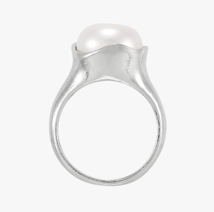 Cab Pearl Bague en argent sterling 925 Cadre de lunette unique Cadeau de mariage à la mode pour les fêtes Bijoux fins - Product Image 3