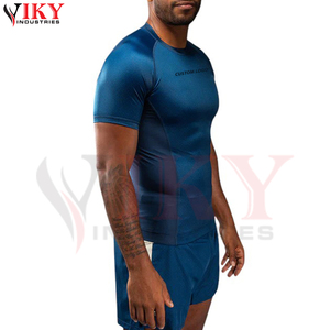 Camiseta de Protección Solar Azul Ligera con Precio de Mayoreo, Producto Nuevo y Moderno, Camiseta de Protección Solar para Adultos de Poliéster/Nailon con Impresión por Transferencia de Calor - Product Image 4