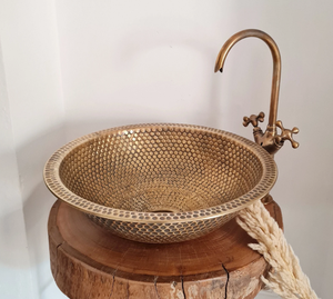 อ่างล้างจานทองเหลือง100% ในห้องครัวดีไซน์ทันสมัยอ่างล้างจานทำจากทองเหลืองบริสุทธิ์อ่างล้างจานคุณภาพสูงอ่างล้างจานทำมือแบบทันสมัยทนทาน - Product Image 1