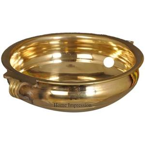 Diseño de hojas de aspecto tradicional completamente chapado en oro Urli para decoración de mesa festiva y fiestas y centros de mesa de la India - Product Image 5