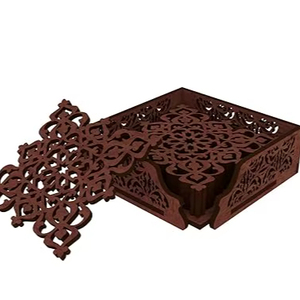 แผ่นรองแก้วไม้คุณภาพพรีเมียม ทำด้วยมือ พื้นผิวเรียบ สไตล์โบฮีเมียน เป็นมิตรกับสิ่งแวดล้อม รูปทรงออกแบบเองได้ เหมาะสำหรับเป็นของขวัญ - Product Image 1