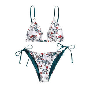 Conjunto de Bikini de 2 Piezas Cómodo y a la Moda, con Aros, Corte Alto, Secado Rápido, Push-Up, para Playa, Alta Calidad, Precio Económico - Product Image 2