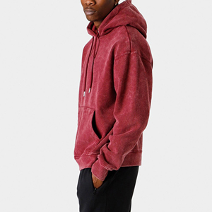 Sudaderas con Capucha para Hombre, Lavado Ácido, Secado Rápido, Transpirables, Ligeras, 100% Algodón, Logotipo Personalizado, Estilo Urbano, Hombros Caídos - Product Image 3