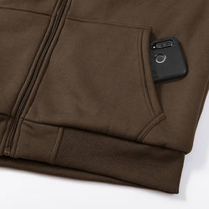 Sweat-shirts pour hommes avec designs personnalisés, impression en relief du logo, sweat-shirt surdimensionné de qualité supérieure, fermeture éclair intégrale, coton, sweat-shirts vierges pour hommes - Product Image 5