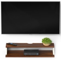 Maisy Unité de divertissement TV murale standard avec étagères pour livres et décoration Unité d'affichage standard jusqu'à 42 pouces