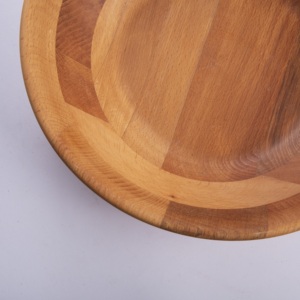 <b>Large</b> 30cm Beech Wood Salad <b>Bowl</b> - Natural Wooden Serving <b>Bowl</b> for Fruit & Table Decor - Product Image 2