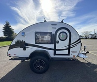 Caravane moderne en forme de larme, extensible, légère, pliable, en alliage d'aluminium, étanche, pour 4 personnes, camping, voyage, électrique
