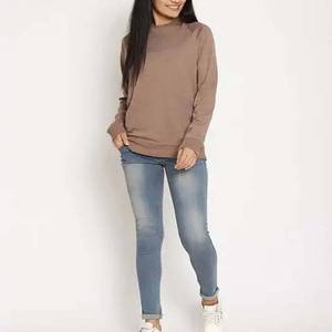 เสื้อสเวตเตอร์คอตตอนคอกลมแขนยาวปักโลโก้ได้ตามต้องการไซส์ใหญ่พิเศษสำหรับฤดูหนาวสีทึบราคา450กรัม - Product Image 6