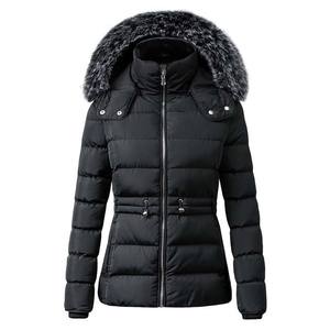 Vente chaude en gros, veste matelassée longue en tricot personnalisée pour femmes, taille plus, rembourrage en polyester, capuche, imperméable - Product Image 5