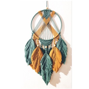 เครื่องดักความฝัน macrame ที่มีสไตล์ออกแบบมาเป็นพิเศษสำหรับตกแต่งผนังอุปกรณ์ตกแต่งบ้านราคาขายส่ง - Product Image 5