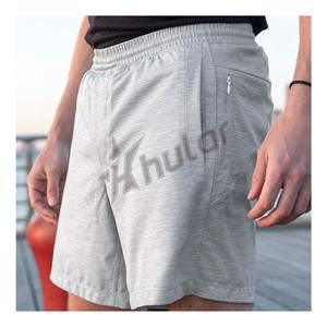 Shorts de sport pour hommes Shorts anti-rides à motif solide, extensibles et écologiques en gros - Product Image 3