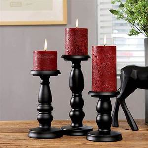 New design High Quality <b>Black</b> Coated Metal Table <b>Candle</b> Stand Indoor Home Decor Pillar <b>Candle</b> Holders in customized color height - Product Image 6