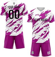 Conjunto de Uniforme de Fútbol Personalizado - Alta Calidad, 100% Algodón, Cuello Redondo, Manga Corta, Secado Rápido, Colores y Logotipo Personalizados, Unisex para Adultos