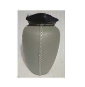 Urna de Cremación de Metal Hecha a Mano con Diseño Atractivo, Urna para Cenizas Humanas para Suministros Funerarios, Urna de Cremación con Textura de Cuero - Product Image 5