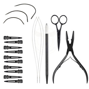 Hot Sale Premium Quality Stainless Steel Weft Extensions Professional Hair <b>Tools</b> Kit for Salon Styling and Use Set - Product Image 6
