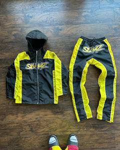 Conjunto de Dos Piezas de Alta Calidad, Personalizado, Transpirable, de Verano, Talla Grande, Estilo Urbano, Cortavientos, Chaqueta con Cremallera y Pantalones Deportivos de Nailon - Product Image 2