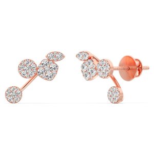 ต่างหูแบบ Pave Stud เพชรเพาะเลี้ยงในห้องปฏิบัติการ - Product Image 5