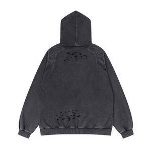 เสื้อสเวตเตอร์ถักมีฮู้ดผ้าหนาพิมพ์ลายรอยยิ้มบนท้องถนน - Product Image 3