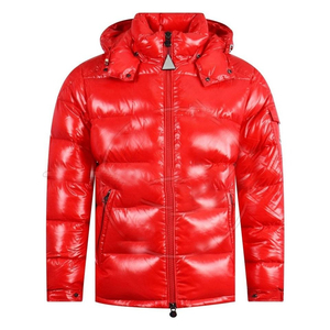 High Quality Black <b>Canvas</b> Puffer <b>Jacket</b> Stand Collar Keep Warm <b>Men's</b> Winter Custom Logo OEM Service High Street Style Quick Dry - Product Image 6