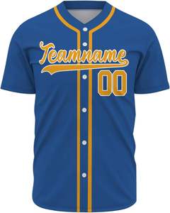 Por encargo transpirable 100% poliéster béisbol Jersey sublimación impreso equipo camisetas al por mayor en blanco - Product Image 4