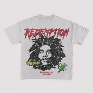 เสื้อยืดผู้ชายแบบสั่งทำเสื้อยืดผ้าฝ้าย100% วินเทจฟอกสีพิมพ์ลายโลโก้ทรงหลวมพอดีตัว - Product Image 4