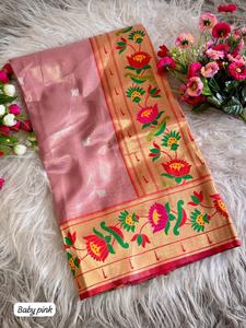 Seda de tejido de organza exclusiva con Meena Border Saree Mujer Moda Fabricante y proveedor de Surat a la tarifa más baja - Product Image 3