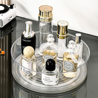 Transparante PET Cosmetica Organizer 360 Graden Draaibare Opbergbak Make-up Houder Parfumrek Sieradendoos Opbergbox
