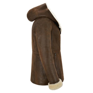 Shearling Leather <b>Jacket</b> for Women's New Hooded Leather <b>Jacket</b> Style with <b>Sheepskin</b> <b>Jacket</b> - Product Image 4