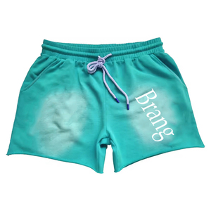 Short délavé à l'acide de couleur noire avec strass pour hommes, vêtements décontractés en coton, shorts délavés à l'acide avec appliques et distresses. - Product Image 1