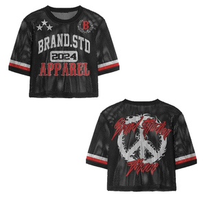 Poliéster de gran tamaño hombres fútbol béisbol baloncesto sublimación malla estilo alta calidad Jersey camisetas logotipo personalizado - Product Image 4