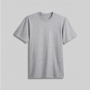 เสื้อยืดผ้าฝ้าย100% สีเทาคอกลมแบบลำลองผ้าเจอร์ซีย์เนื้อนุ่ม180กรัมมีโลโก้ตามสั่ง - Product Image 1