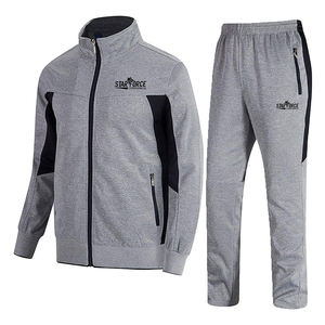 Wholesale High Quality Unisex Sweat <b>Suits</b> Cotton Blended XL Hoodie Contrast Colors Plus Size Winter 2 Piece Set with side stripe - Product Image 3