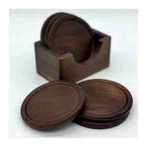 Posavasos de madera hechos a mano para grabar madera de mango de nogal diseño personalizado exportador de India con calidad de exportación - Product Image 6