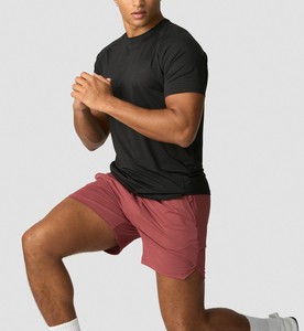 <b>Men's</b> Athletic Training <b>Shorts</b> Custom Logo Quick Dry Comfort Hidden <b>Zip</b> <b>Pocket</b> 100% Polyester Solid Pattern for Everyday Workout - Product Image 2