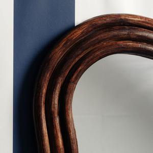 Miroir mural décoratif rectangulaire en rotin, construction écologique et durable, idéal pour les acheteurs en gros, marché de la décoration intérieure - Product Image 5