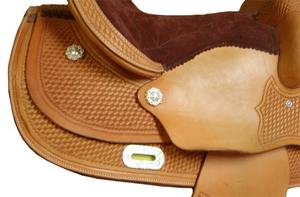 Selle de cheval en cuir occidental la plus vendue avec un design tendance de marquage et de sculpture pour l'équitation anglaise - Product Image 5