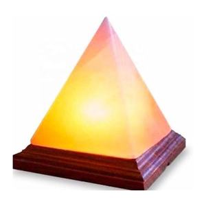 ฐานไม้แกะสลักทรงพีระมิด & สายฝนโคมไฟเกลือสีชมพูจาก sian Enterprises - Product Image 2