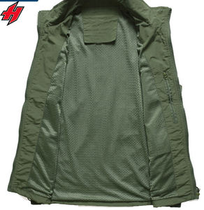 Dernier produit Gilet uni pour l'automne et l'hiver Gilet de travail pour hommes en plein air Gilet de pêche sans manches Gilet utilitaire pour hommes à la mode - Product Image 2