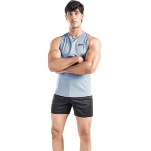 Camiseta sin mangas de poliéster para gimnasio para hombre, camiseta atlética de secado rápido sin mangas con tela transpirable, ajuste cómodo, deportes de entrenamiento ideales - Product Image 3