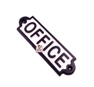 <b>Cast</b> Iron Sign Plate "OFFICE" for Doors Sign Hot Selling <b>Cast</b> Iron Name Plates <b>Cast</b> Iron Office Door Sign - Product Image 5