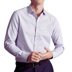 เสื้อเชิ้ตลำลองผ้าฝ้าย100% คอปกกึ่งคัทอเวย์สีฟ้าเนื้อผ้ายืดแบบไม่มีเหล็กมีสไตล์สวมใส่สบายสำหรับฤดูใบไม้ผลิบริการ OEM - Product Image 6