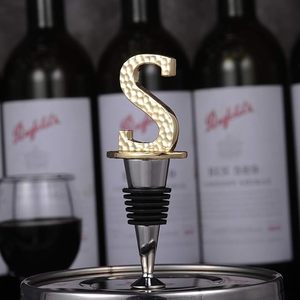 Gold Letter S Prosecco <b>Wine</b> Bottle Stopper Reusable Leak-Proof Accessory With Keep-Fresh Standard Gift for <b>Wine</b> Lovers - Product Image 5