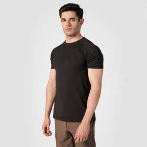 เสื้อยืดออกกำลังกาย Apex Gym สีดำ ผ้าเจอร์ซีย์ ดีไซน์เรียบ - Product Image 5