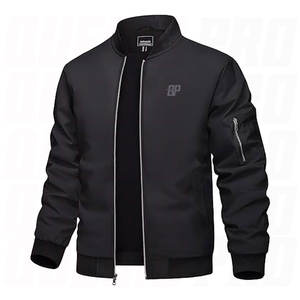 Chaquetas Bomber Personalizadas de Talla Grande para Hombre, 100% Poliéster, Cierre Completo, Chaquetas Urbanas, Fabricante de Chaquetas para Hombre al por Mayor OEM/ODM - Product Image 1