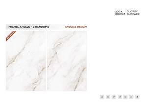 Azulejos de losa de mármol brillante de porcelana de 1200x1800mm de calidad superior moderna Diseño de precisión para paredes de salón Pisos Ladrillo refractario - Product Image 6